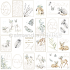 Alexandra Renke Design paper 'Card sheet bleu spring time'