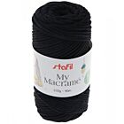 Macrame Yarn, Black 100gr / 90mtr / ca.2mm