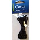 Waxed Cotton Cord 0,5 mm/5 mtr zwart 