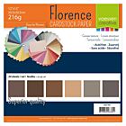 Florence cardstock 216g 12x12" x24 multipack bruin