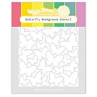 Waffle Flower Butterfly Background Stencil 