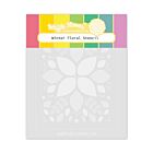 Waffle Flower Winter Floral Stencil