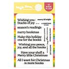 Waffle Flower Merry Bookmas Sentiments Stamp Set