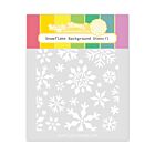 Waffle Flower Snowflake Background Stencil