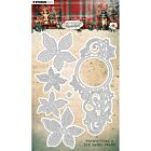 JMA Cutting Die Poinsettias & ice swirl frame Festive Nostalgia nr.904