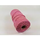 Katoen MacramÃ© touw spoel nr 32  +/- 2mm 100grs - roze +/- 43mtr