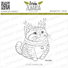 Lesia Zgharda Design Stamp "Christmas Reindeer Cat"