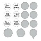 Spellbinders Festive Circle Sentiments Press Plates & Die Set (BP-216)