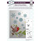 Robin & Snowflakes Companion Colouring Stencil (CEST168)