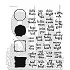 Tim Holtz Cling Stamps 7"X8.5" Note Quotes 