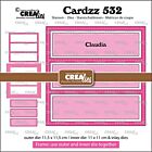 Crealies Cardzz Frame & Inlay Claudia 3x rechthoek CLCZ532 11,5x11,5 - 11x11cm + inlay dies