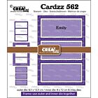 Crealies Cardzz Frame & Inlay Emily 3x rechthoek CLCZ562 8,5x12,5 - 8x12cm + inlay dies