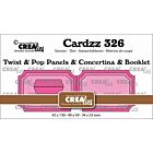 Crealies Cardzz Twist& Pop A3, Panelen&Lep.& Miniboekje tickets H CLCZ326 45x130 - 40x59 - 34x53mm 