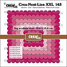 Crealies Crea-Nest-Lies XXL Big scalloped squares CLNestXXL143 max. 13 x 13 cm