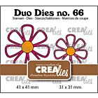 Crealies Duo Dies Open Flowers no. 28 CLDD66 31 x 31 mm + 41 x 41 mm