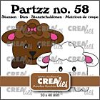 Crealies Partzz Schaap CLPartzz58 50x40mm