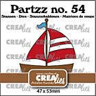 Crealies Partzz Zeilboot CLPartzz54 47x53mm