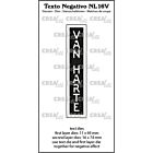 Crealies Texto Negativo Die VAN HARTE - NL (V) NL16V max. 16x74mm