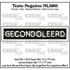 Crealies Texto Negativo GECONDOLEERD (H) NL38H max. 17 x 77 mm