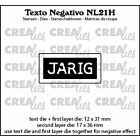 Crealies Texto Negativo JARIG (H)  - (NL) NL21H 36x17mm