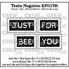 Crealies Texto Negativo JUST BEE/FOR YOU (H)  - (ENG) EN117H max. 17 x 34 mm