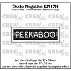 Crealies Texto Negativo PEEKABOO EN (H) EN17H max. 17x55mm