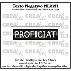 Crealies Texto Negativo PROFICIAT (H)  - (NL) NL32H max. 17 x 56 mm