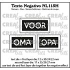 Crealies Texto Negativo VOOR OMA OPA (H)  - (NL) NL115H max. 17 x 35 mm