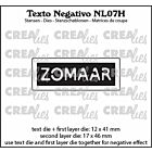 Crealies Texto Negativo ZOMAAR (H)  - (NL) NL07H 46x17mm