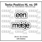 Crealies Texto Positivo een meisje - NL (H) POSNL09  20x8 - 32x13 mm