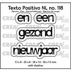 Crealies Texto Positivo en een gezond nieuwjaar - NL (H) POSNL118  13x8 - 20x8 - 38x14 - 50x13mm