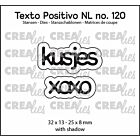 Crealies Texto Positivo kusjes xoxo - NL (H) POSNL120  32x13 - 25x8mm