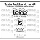 Crealies Texto Positivo liefde is â€¦ - NL (H) POSNL49  27x11 - 8x11 mm