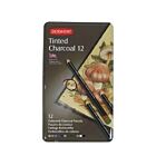 Derwent Tinted Charcoal Potloden Blik of 12 Assorted   