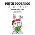 Dutch Doobadoo Rubber stempel Konijn kerstboom 497.004.018 8x4,2cm