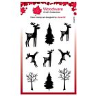 Woodware Paintable Baubles Reindeer Fillers Clear Stamps (JGS875)