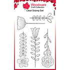 Singles Blooms For Birds Flower Stems Clear Stamps (JGS883)