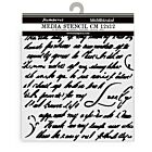 Stamperia Masquerade Thick Stencil 12x12cm Handwriting (KSTDS10)