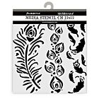 Stamperia Masquerade Thick Stencil 12x12cm Feathers (KSTDS13)