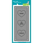 Lawn Fawn custom craft dies scalloped slimline with hearts: portrait