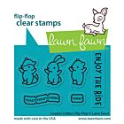 Lawn Fawn 2x3 clear stamp set Coaster Critters Flip-Flop