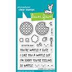 Lawn Fawn 3x4 clear stamp set a waffle lot