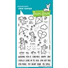 Lawn Fawn 4x6 clear stamp set whoosh, kites!