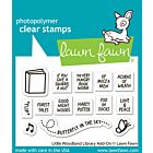 Lawn Fawn 2x3 clear stamp set little woodland library add-on