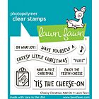 Lawn Fawn 2x3 clear stamp set cheesy christmas add-on