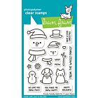 Lawn Fawn 3x4 clear stamp set frosty family add-on