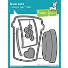 Lawn Fawn dies coffee cup gift card holder