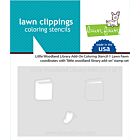 Lawn Fawn stencils little woodland library add-on coloring stencil