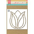 Marianne Design Craft Stencil Tulp 149x149mm 