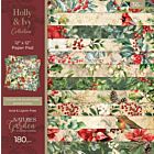 Crafters Companion Holly & Ivy 12x12 Inch Paper Pad (NG-HAI-PAD12)